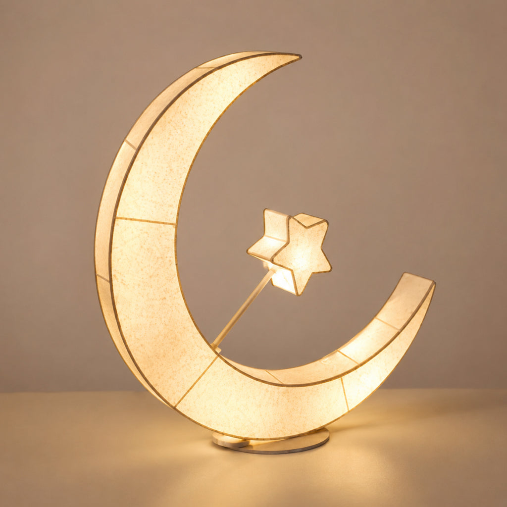 8W Moon With Star Paper Wall Light