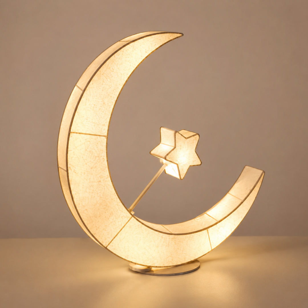 8W Moon With Star Paper Wall Light