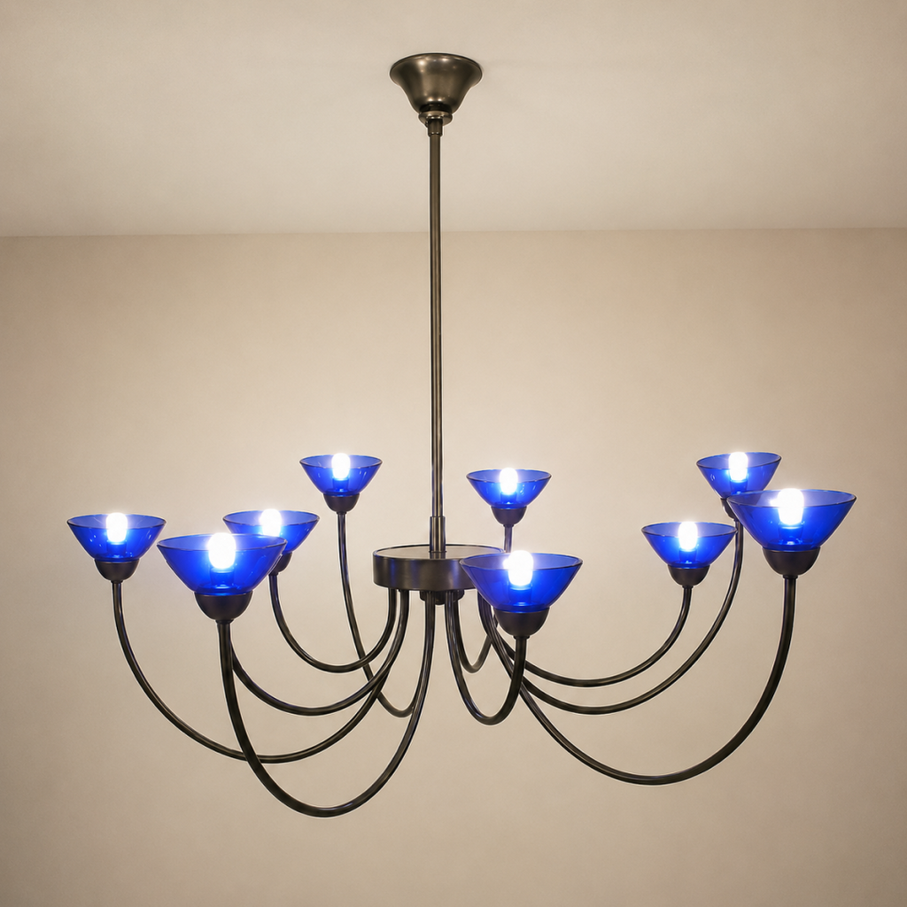 15Light Glass Chandiliar (Diva Pendent) With LED lamp