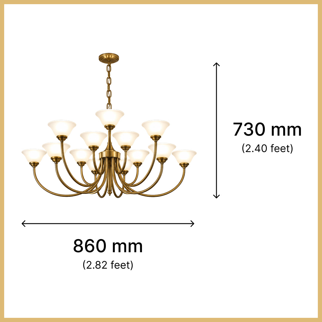 10Light Glass Chandiliar (Diva Pendant)