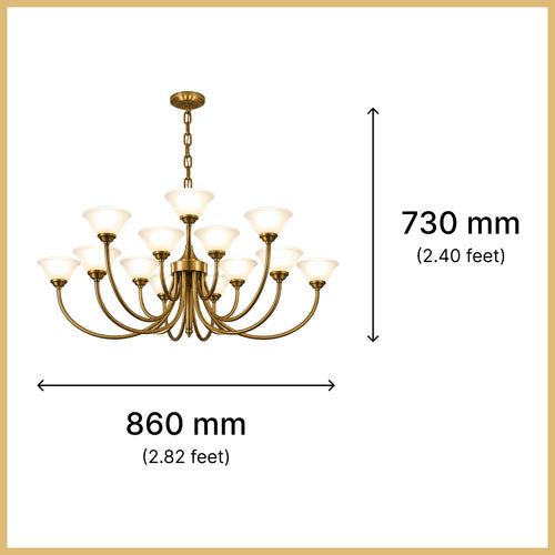 10Light Glass Chandiliar (Diva Pendant)