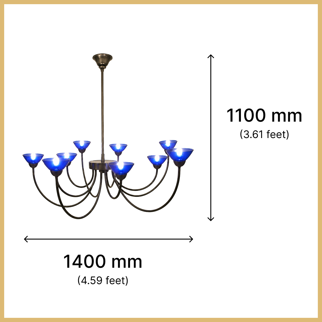 15Light Glass Chandiliar (Diva Pendent) With LED lamp