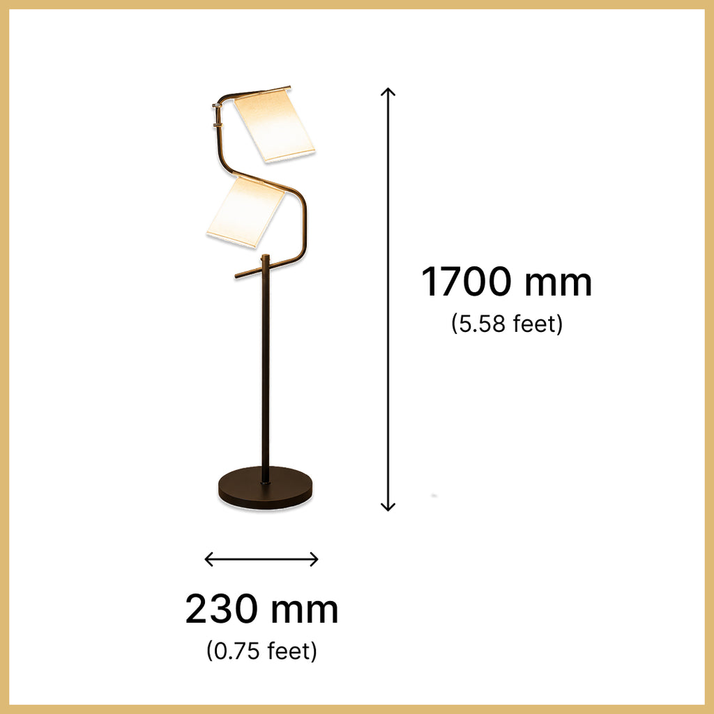 Zigzag Floor Lamp With Pipe