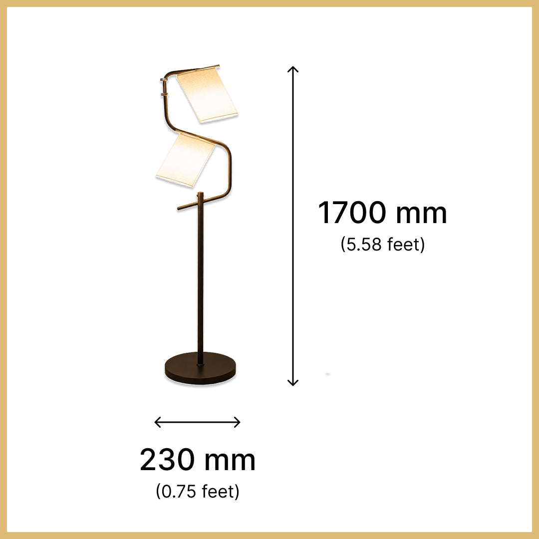 Zigzag Floor Lamp With Pipe
