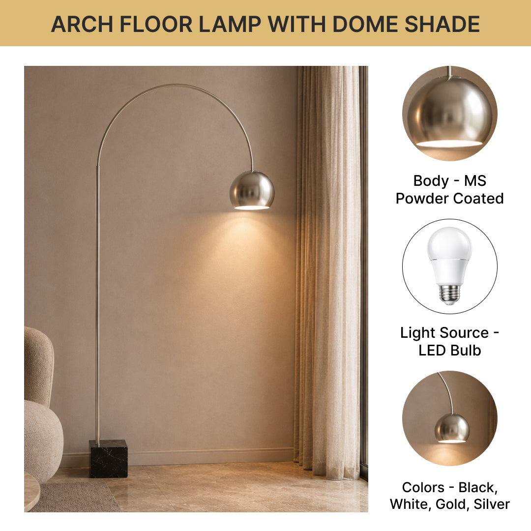 Arch Floor lamp with Dome shade