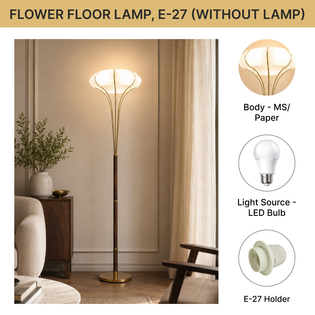 Flower Floor Lamp, E-27 (Without Lamp)