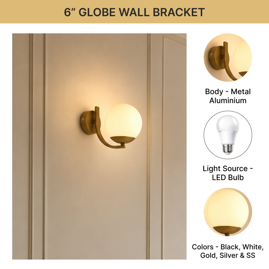 6” Globe Wall Bracket