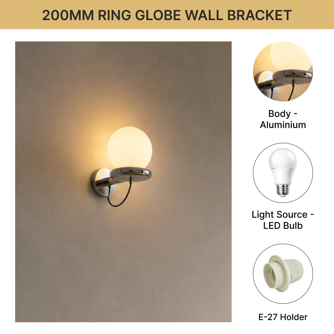 200mm Ring Globe Wall Bracket