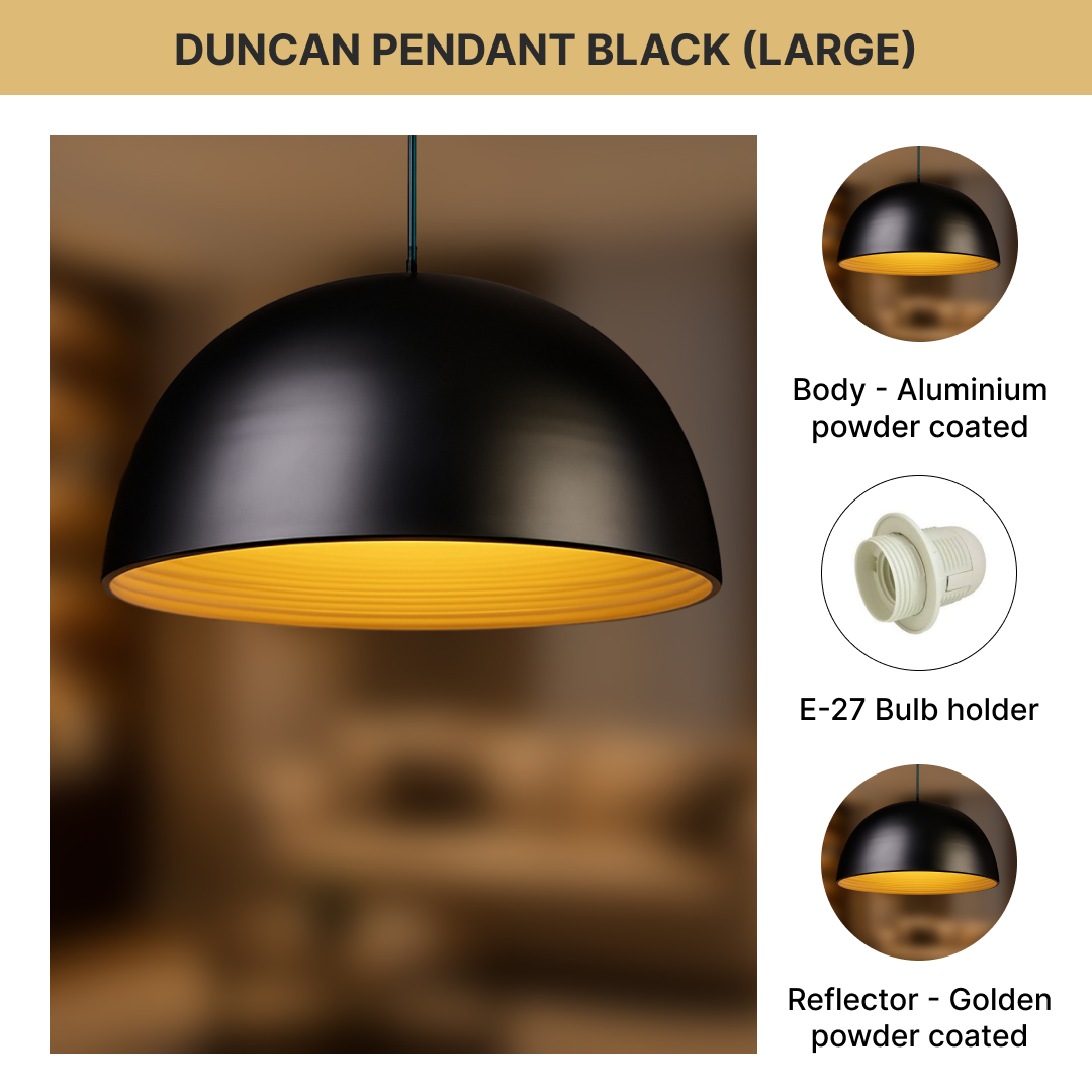Duncan Pendant Black (Large )
