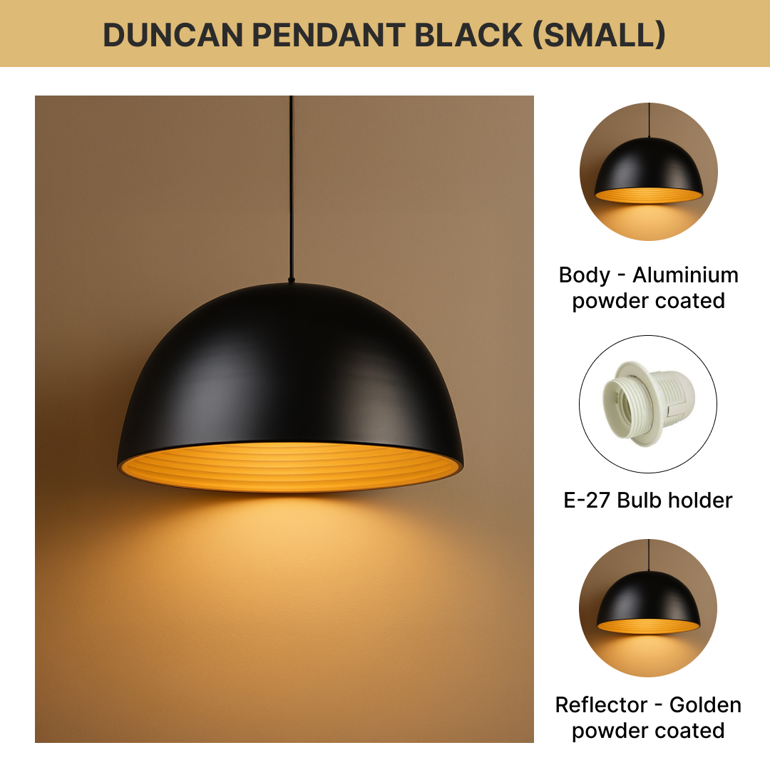 Duncan Pendant Black (Small)
