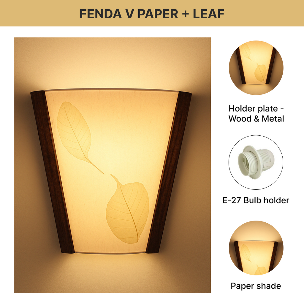 Fenda V paper + leaf (V-Type Paper & Leaf Wall Bracket With Leaf)