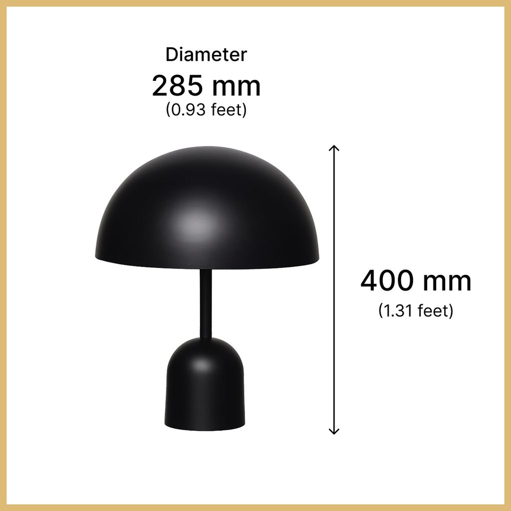 Mushroom Table Lamp black