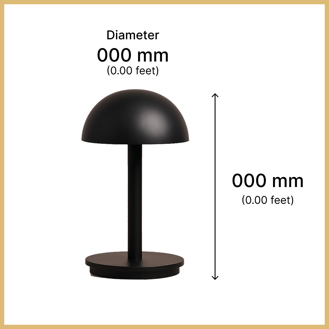Mushroom Table Lamp black