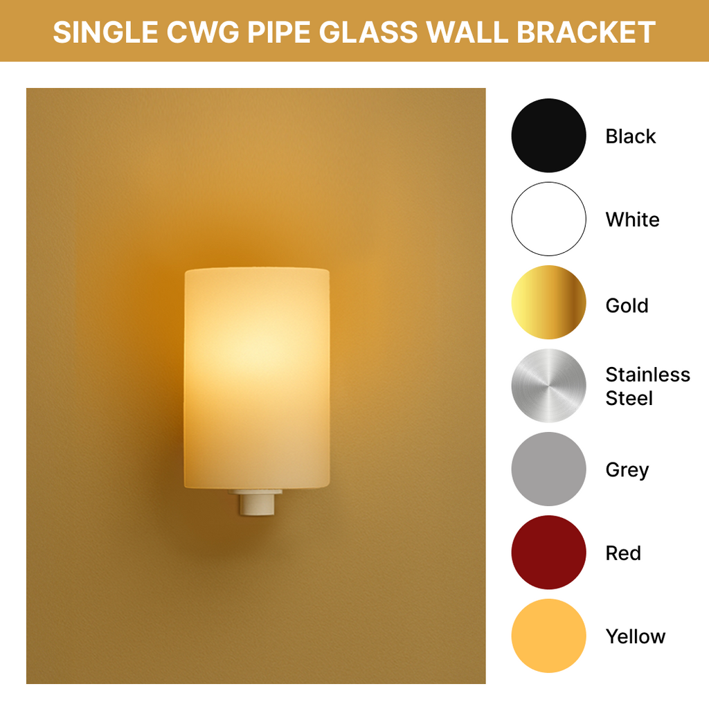 Single CWG Pipe Glass Wall Bracket